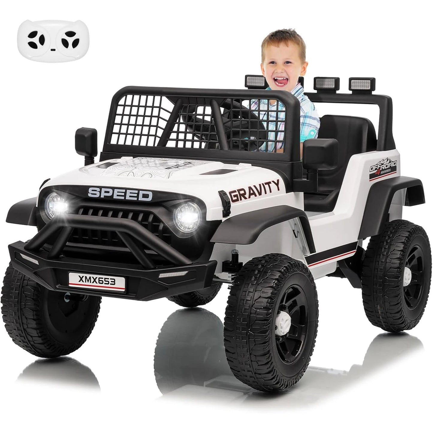 12V Ride On Car For Kids Remote Controlled LED Lights