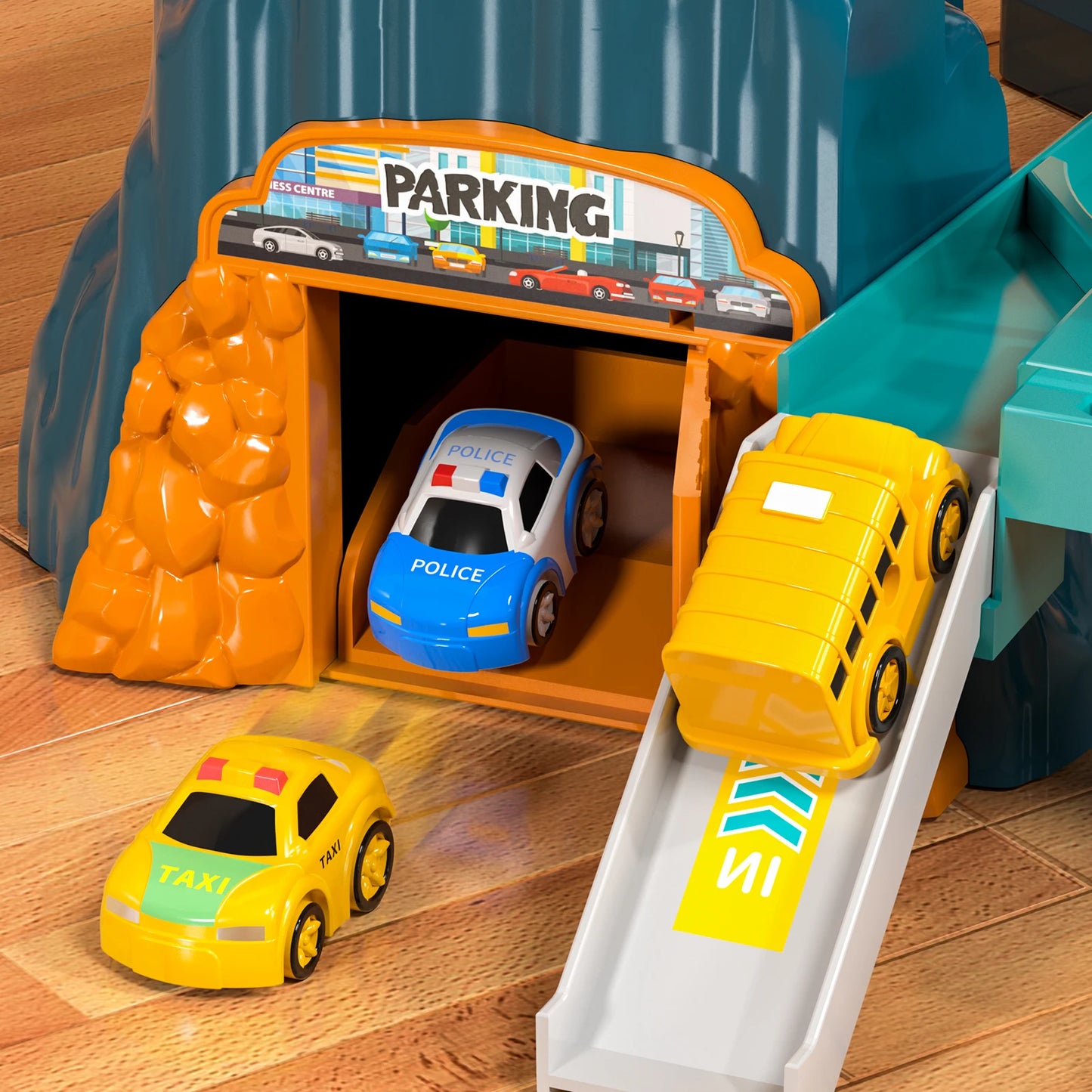 NONECE Boys Dinosaur Race Track Playset With Cars Included