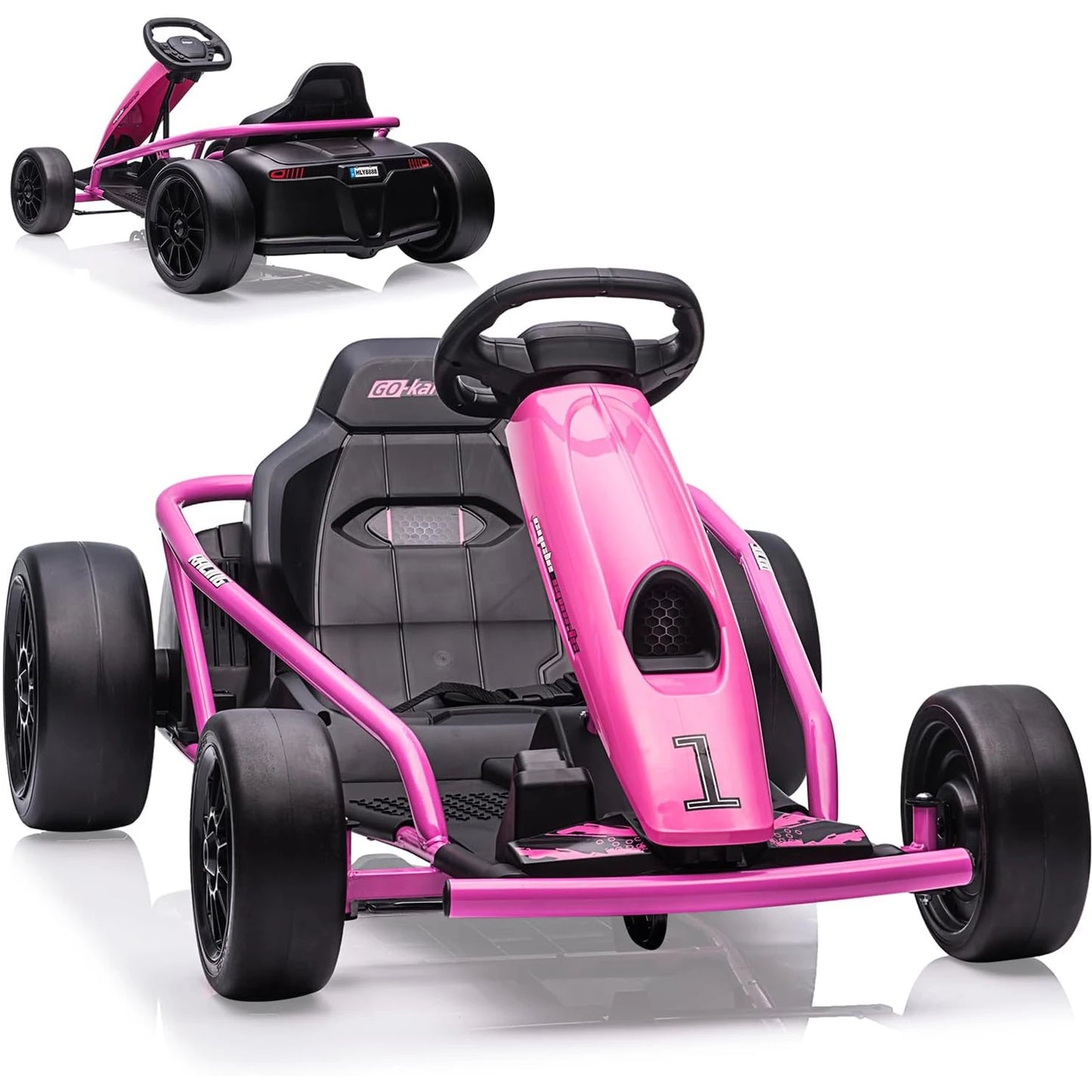 HiMISSE Ride On Go Kart Dual 300W Motors 24V Outdoor