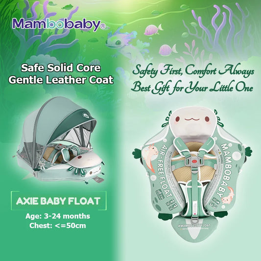 Mambobaby Float Axie Baby Pool Float Non Inflatable UV Canopy