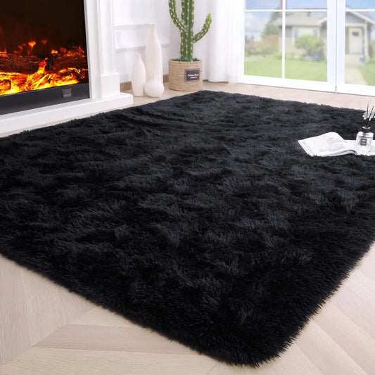 AUBUSSON Fluffy Polyester Rugs For Bedroom And Living Room Decor