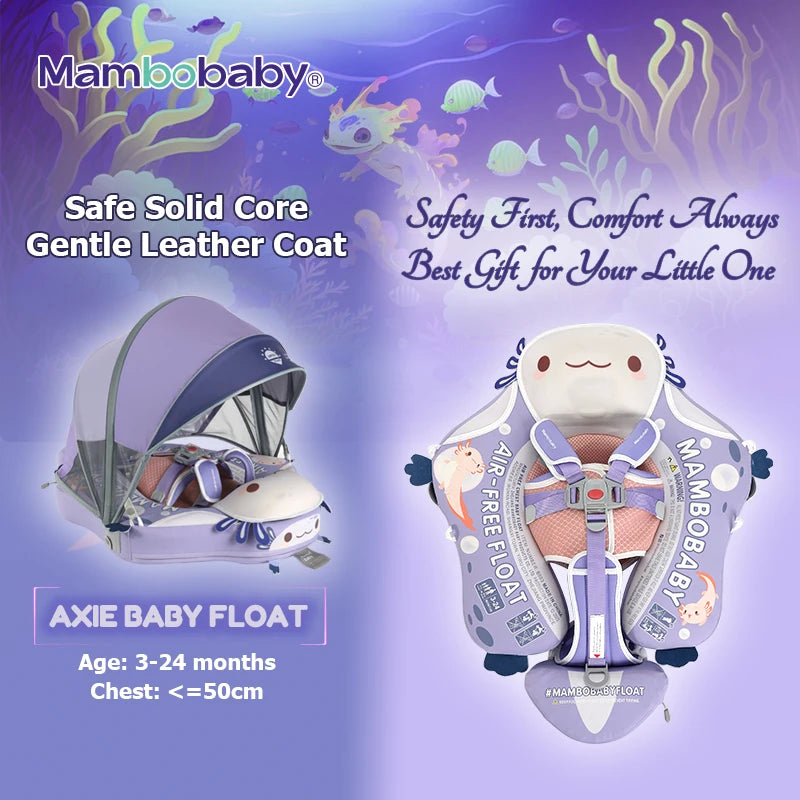 Mambobaby Float Axie Baby Pool Float Non Inflatable UV Canopy