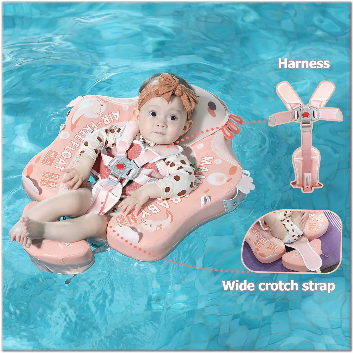 Mambobaby Float Axie Baby Pool Float Non Inflatable UV Canopy