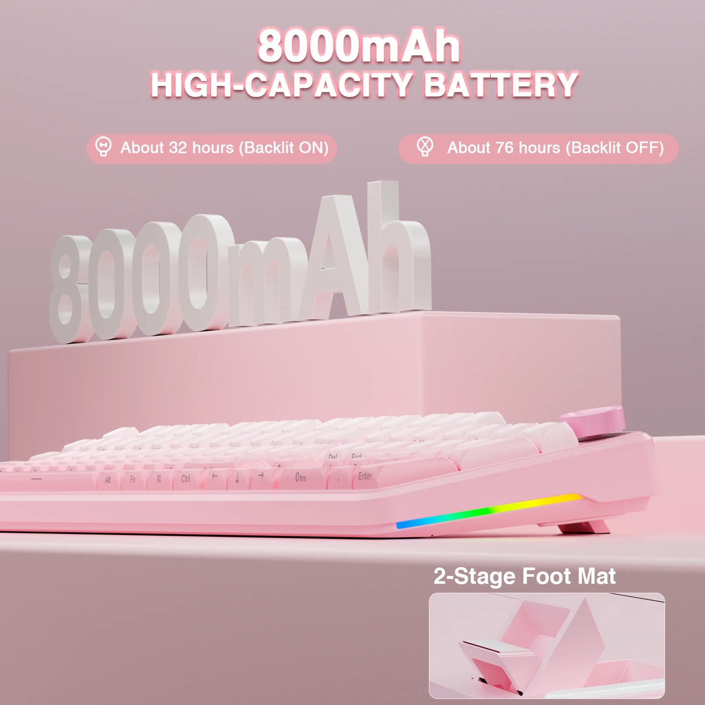 AULA F108 Pro Wireless Gaming Keyboard With TFT Display