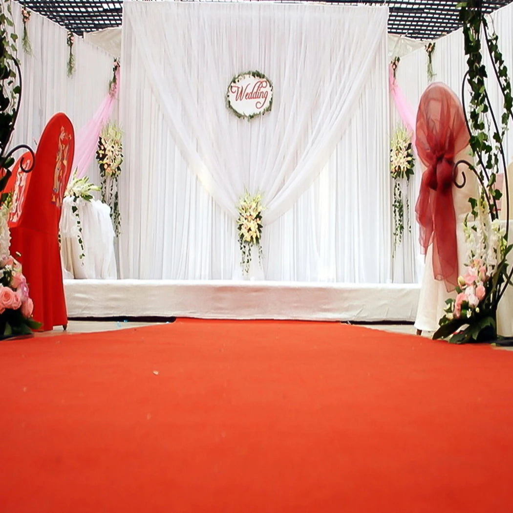 Silk White Backdrop Drapes Curtain For Wedding Ceremony
