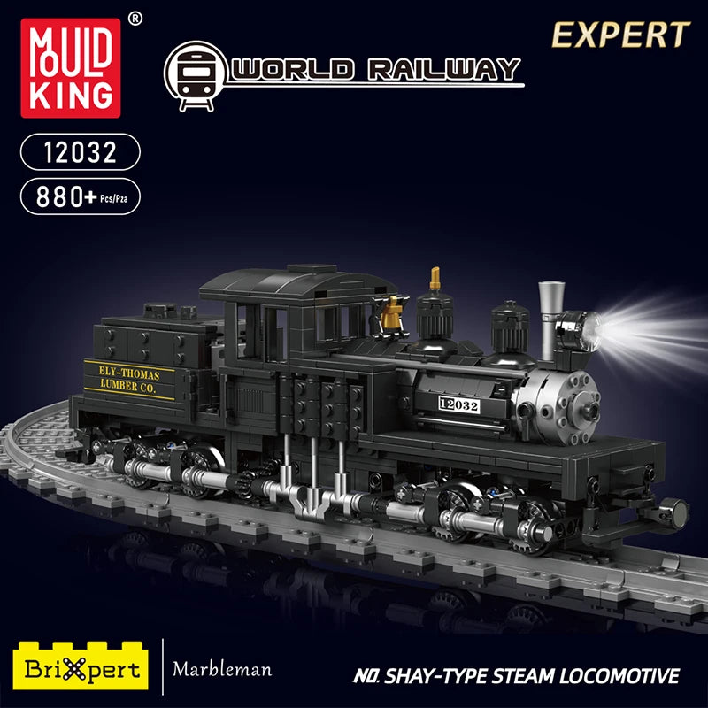 Mould King 12032 RC Shay Locomotive Building Block Set