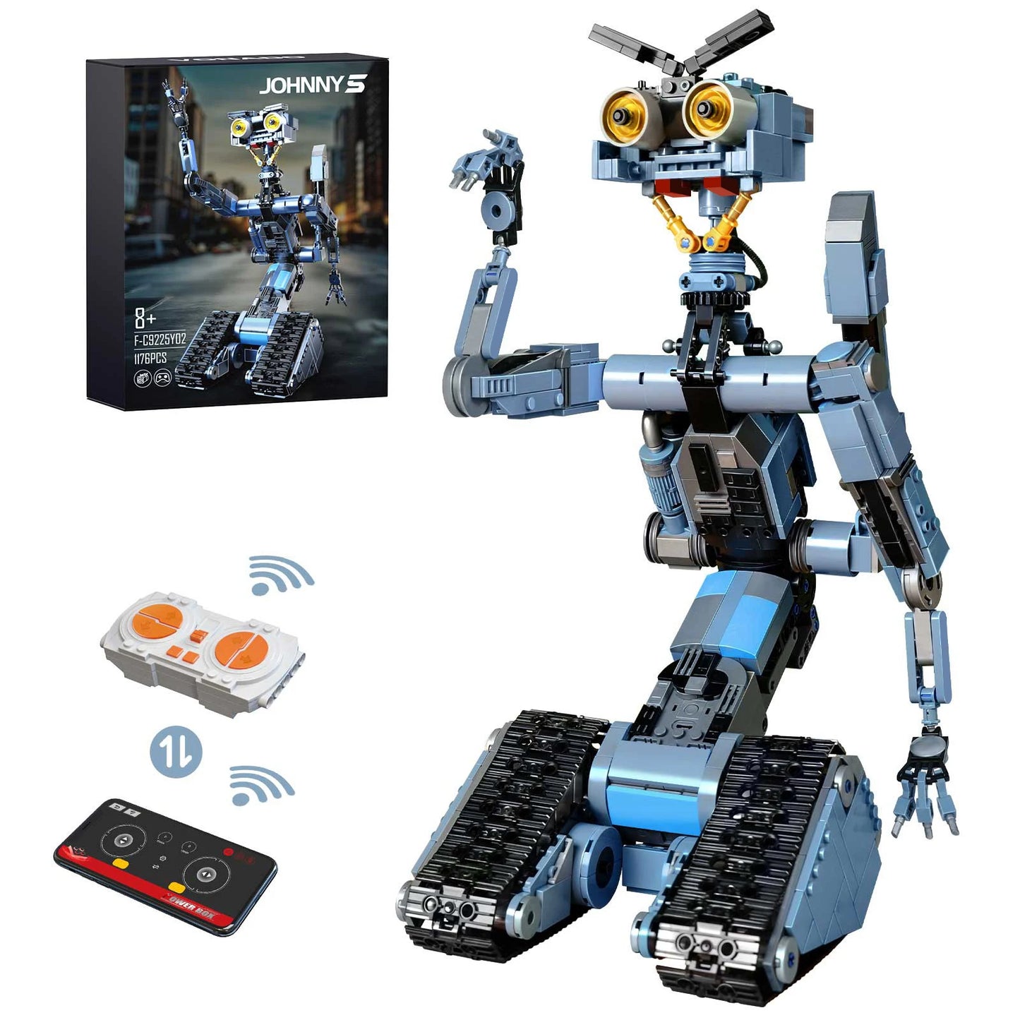 Johnny 5 Robot Building Blocks Set With Remote Control