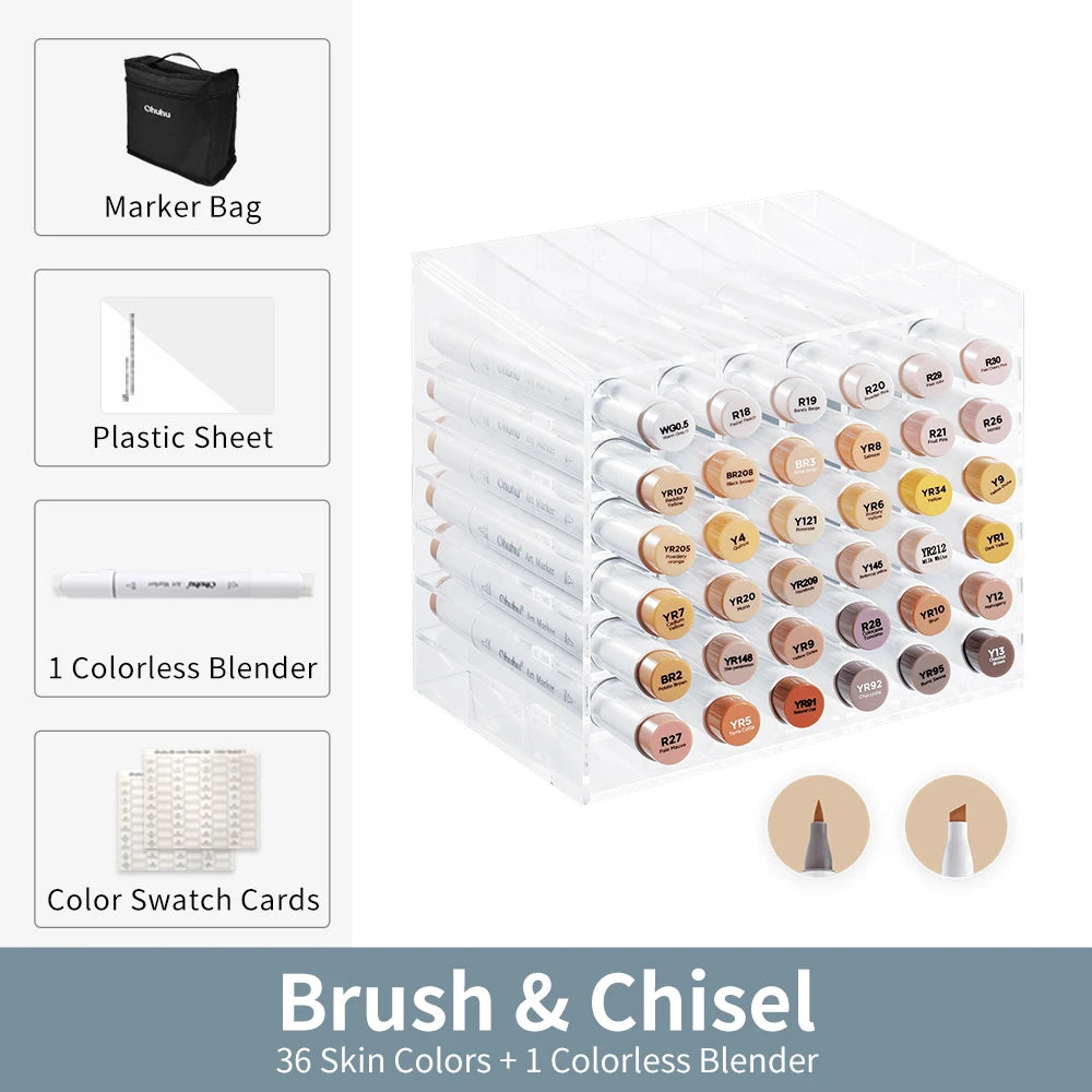 Ohuhu Washable Large Dot Makers Pens Set For Arts