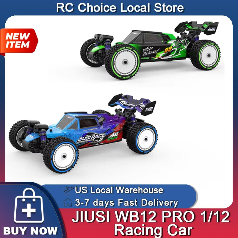 JIUSI WB12 PRO 1/12 Racing Car 80km/h Brushless 4WD RC Car High Speed 2.4G Remote Control Car Competitive Off-road RC Toys Gift