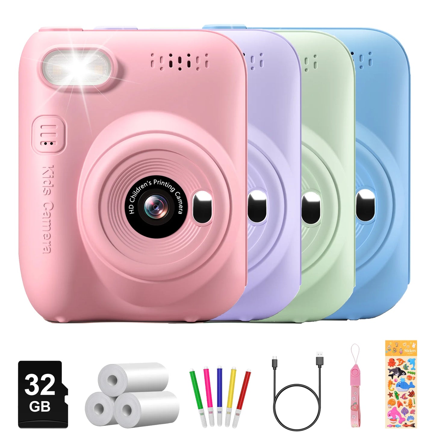 DIAMOOKYCN Instant Print Camera For Kids With 32MP HD
