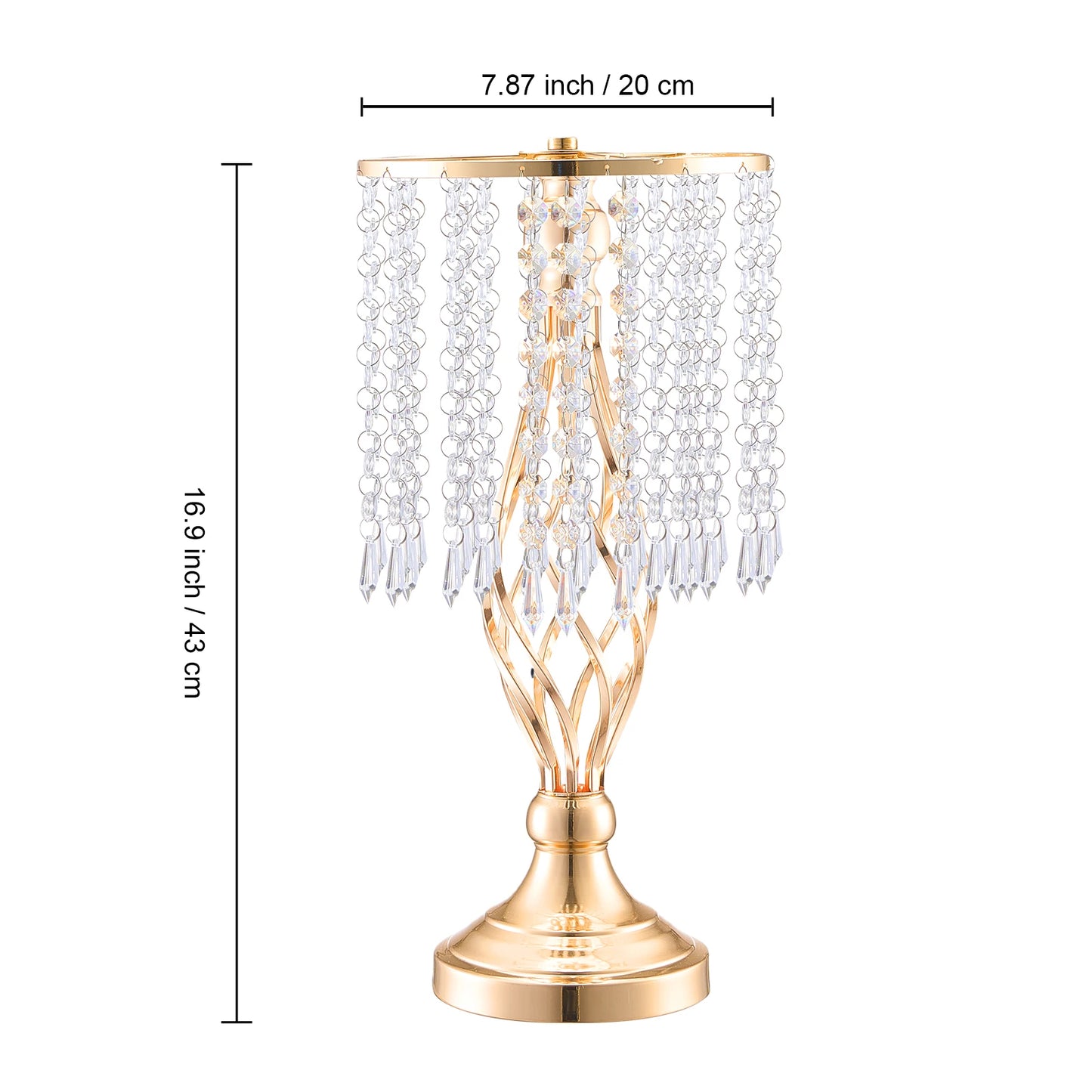 NONECN SucceBuy Tall Crystal Wedding Flower Stand Centerpiece Vase