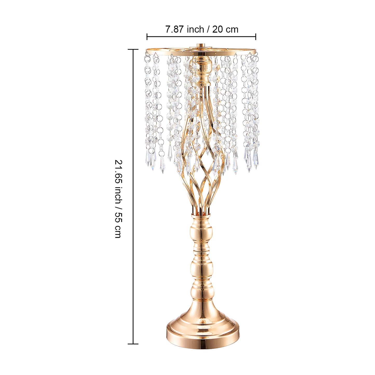 NONECN SucceBuy Tall Crystal Wedding Flower Stand Centerpiece Vase