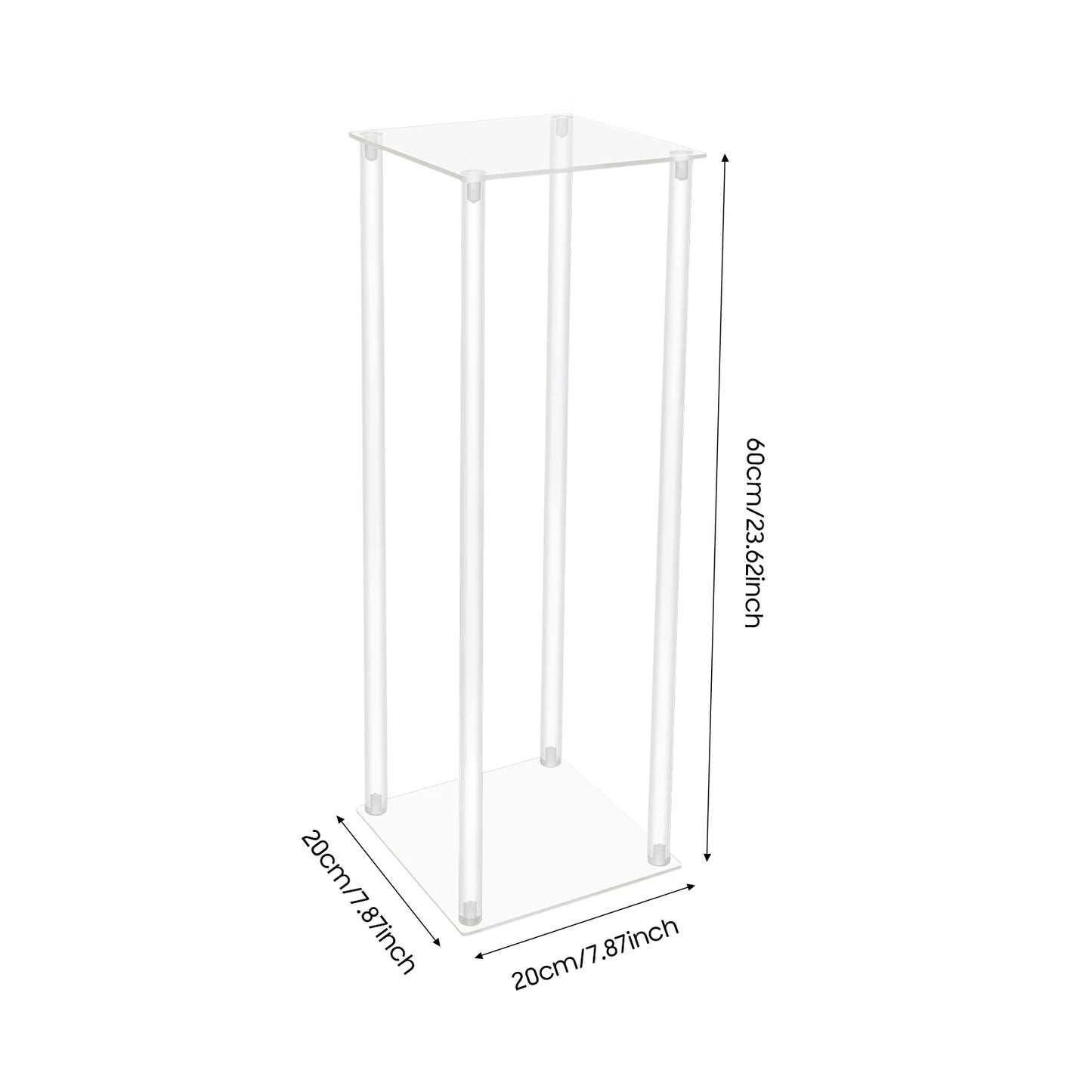 NONECN Clear Column Flower Display Stands 10 Pcs Acrylic Geometric Centerpieces
