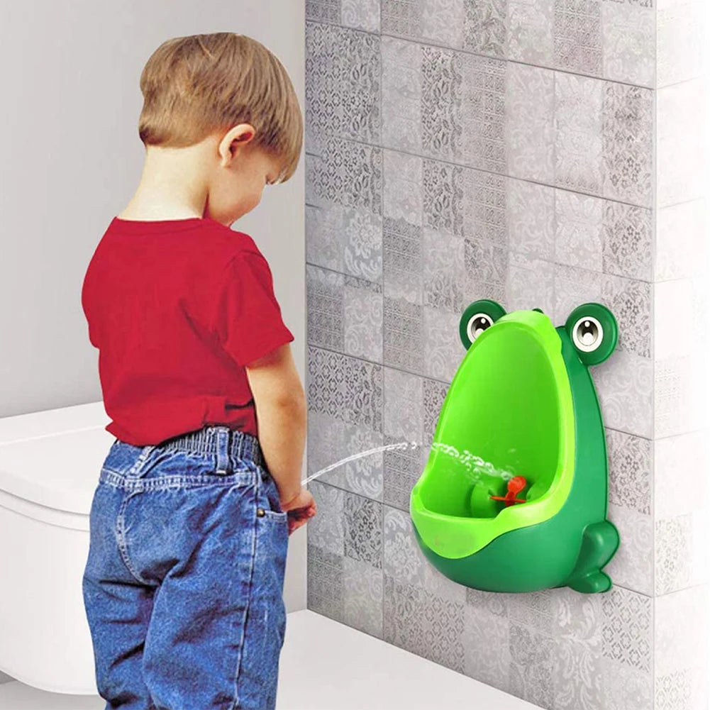 Baby Boys Standing Potty Frog Shape Wall-Mounted Urinals Children Potty Toilet Training Kids Urinal for Boys Pee Infant Toddler
