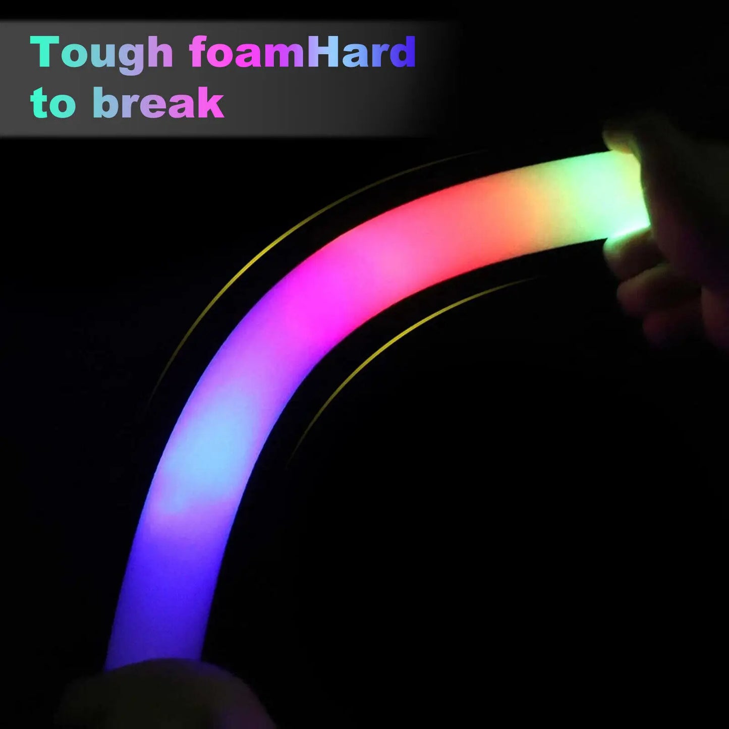 Jianyana RGB LED Glow Foam Sticks 100 Pieces For Parties