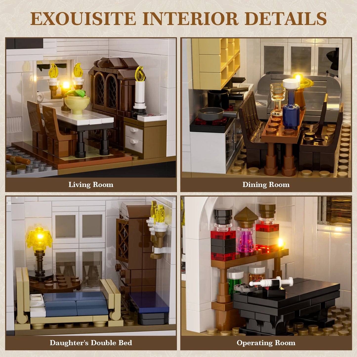 Magic House Blocks Set 1877 Pieces Architecture Model