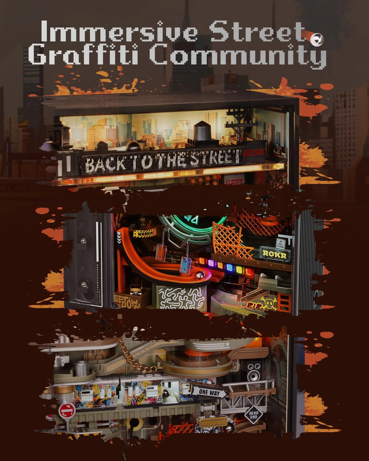 Robotime ROKR 3D Puzzle Marble Run Electric STEM Toy Gift