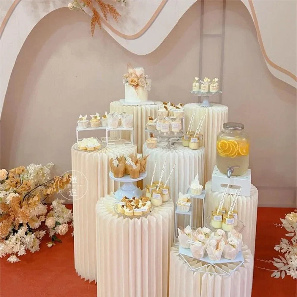 Cylindrical Paper Folding Festival Decoration For Weddings Eid