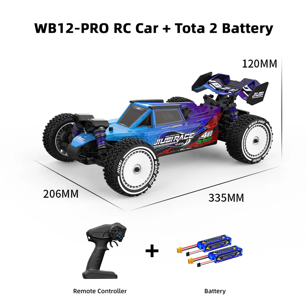 JIUSI WB12 PRO 1/12 Racing Car 80km/h Brushless 4WD RC Car High Speed 2.4G Remote Control Car Competitive Off-road RC Toys Gift