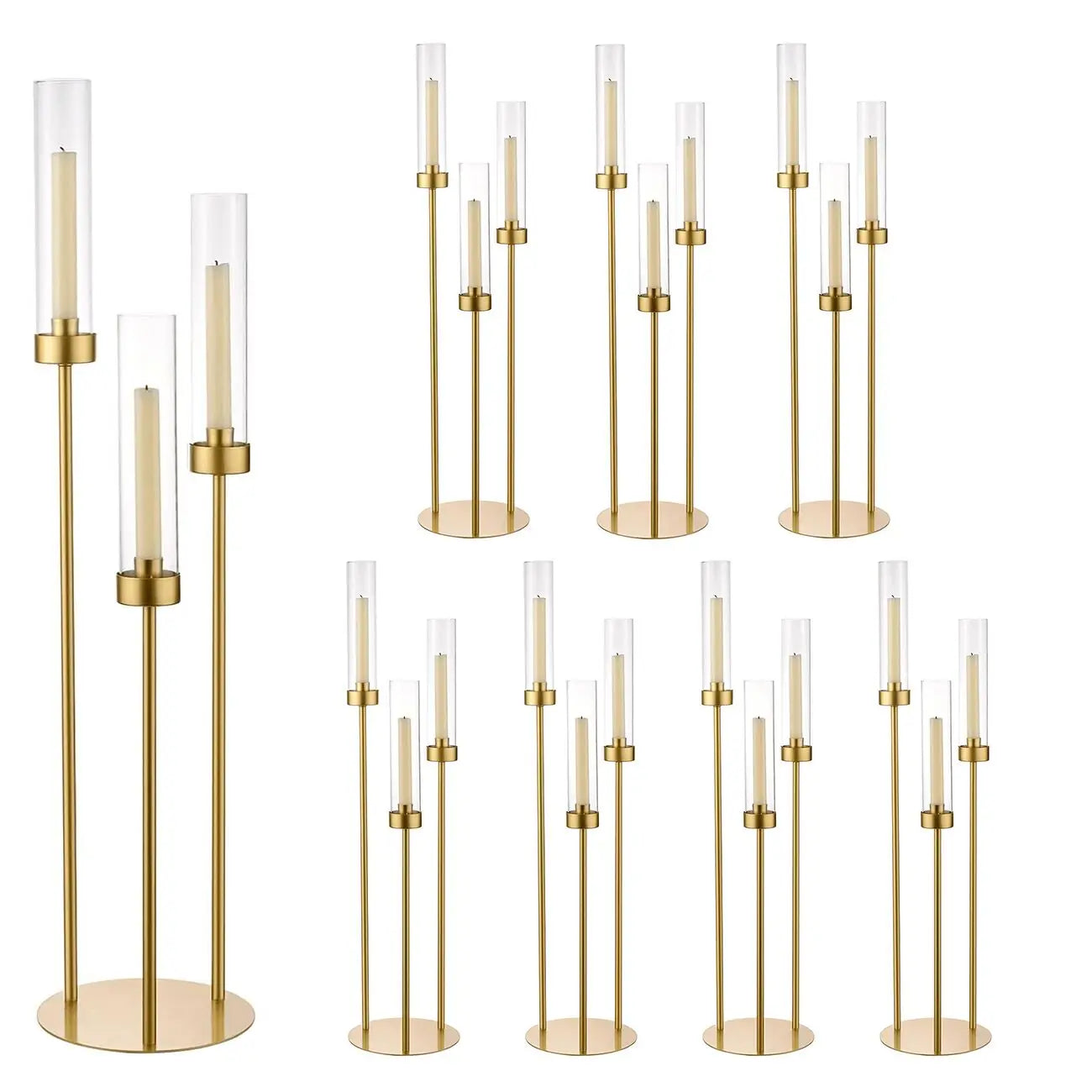Vincigant 3 Arm Candelabra Centerpiece Set For Table