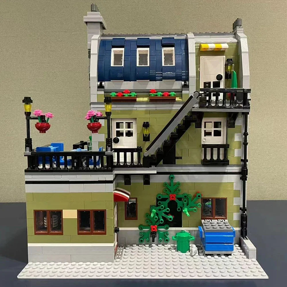 Yangkili Parisian Restaurant Street View Building Blocks Set