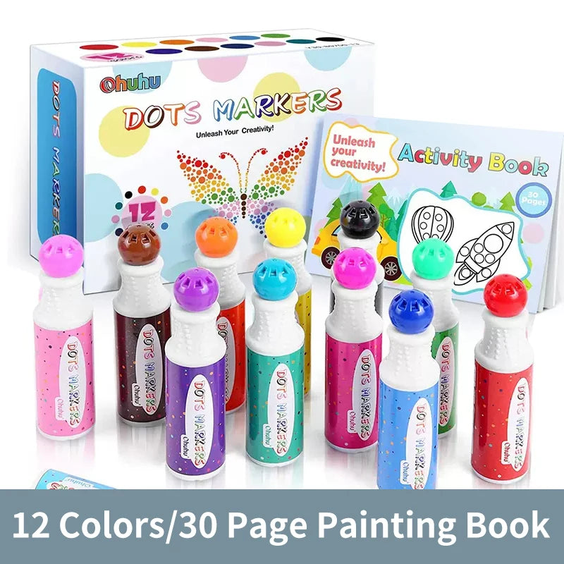 Ohuhu Washable Large Dot Makers Pens Set For Arts