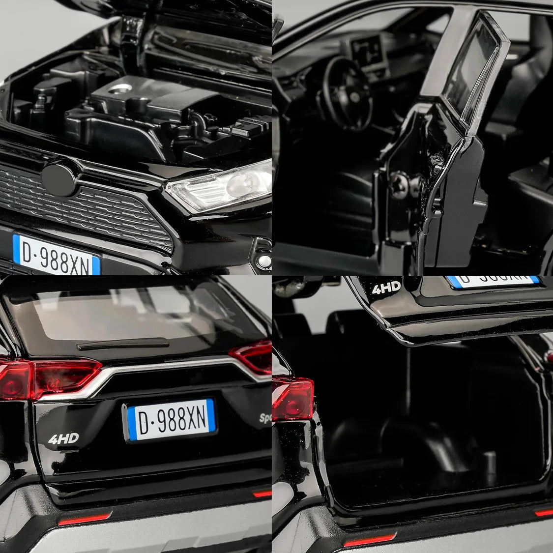 TGRCM-CZ RAV4 Diecast Alloy Toy Car Light Sound Collectible