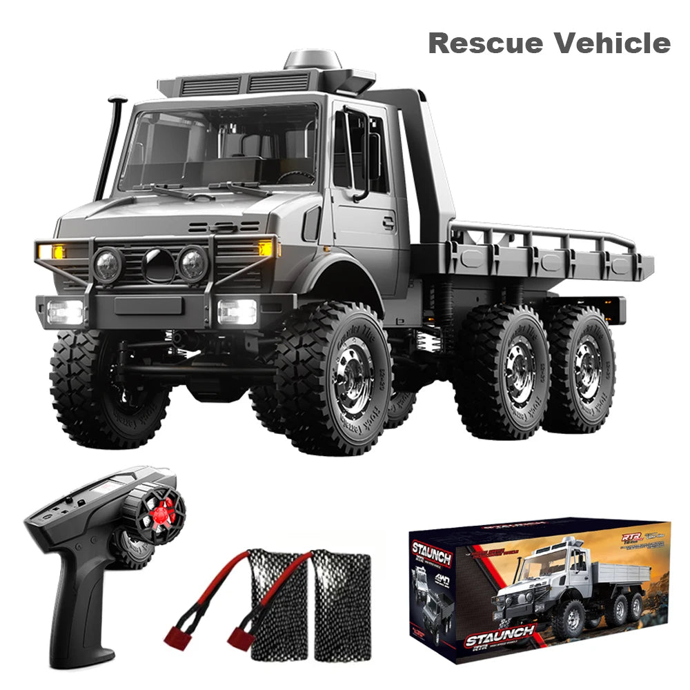 JIKEFUN C8823 RC Car 6WD Off Road Transport Rescue Truck