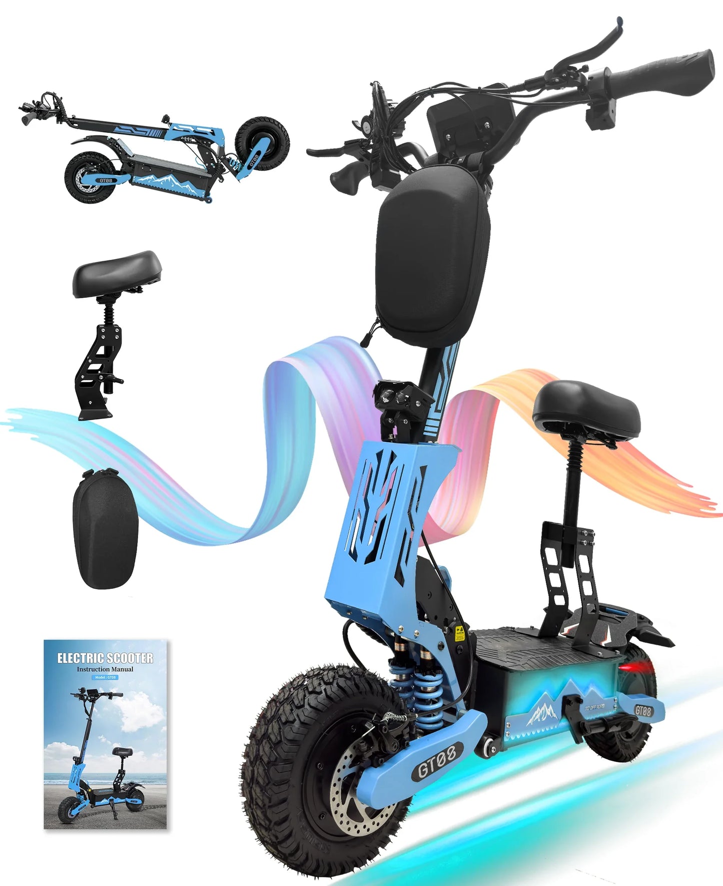 GT08 5600W Dual Motor Electric Scooter 50 MPH Off Road