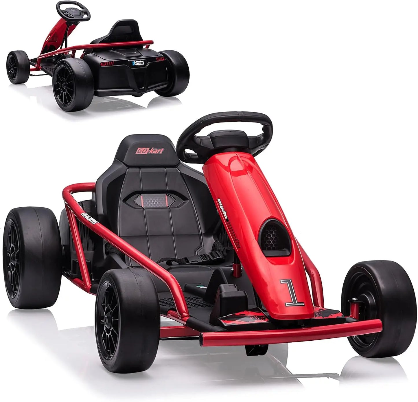 HiMISSE Ride On Go Kart Dual 300W Motors 24V Outdoor