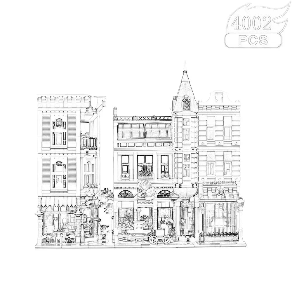 Creative Ideas Compatible 10224 Street View Building Block Set