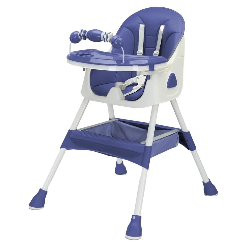 UBRAVOO Foldable Baby High Chair 6 Months Plus, with Large Antislip Pad & ToyRack, Easy to Clean Feeding , E500
