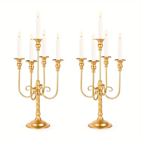 5 Iron Candle Holders For Weddings And Banquet Events