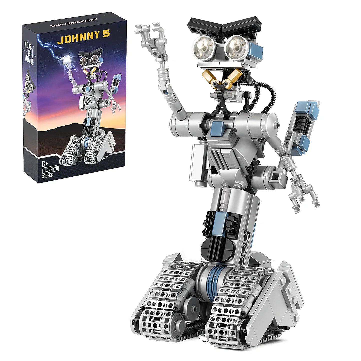 Johnnys 5 Robot Building Blocks Set Military Model Toys