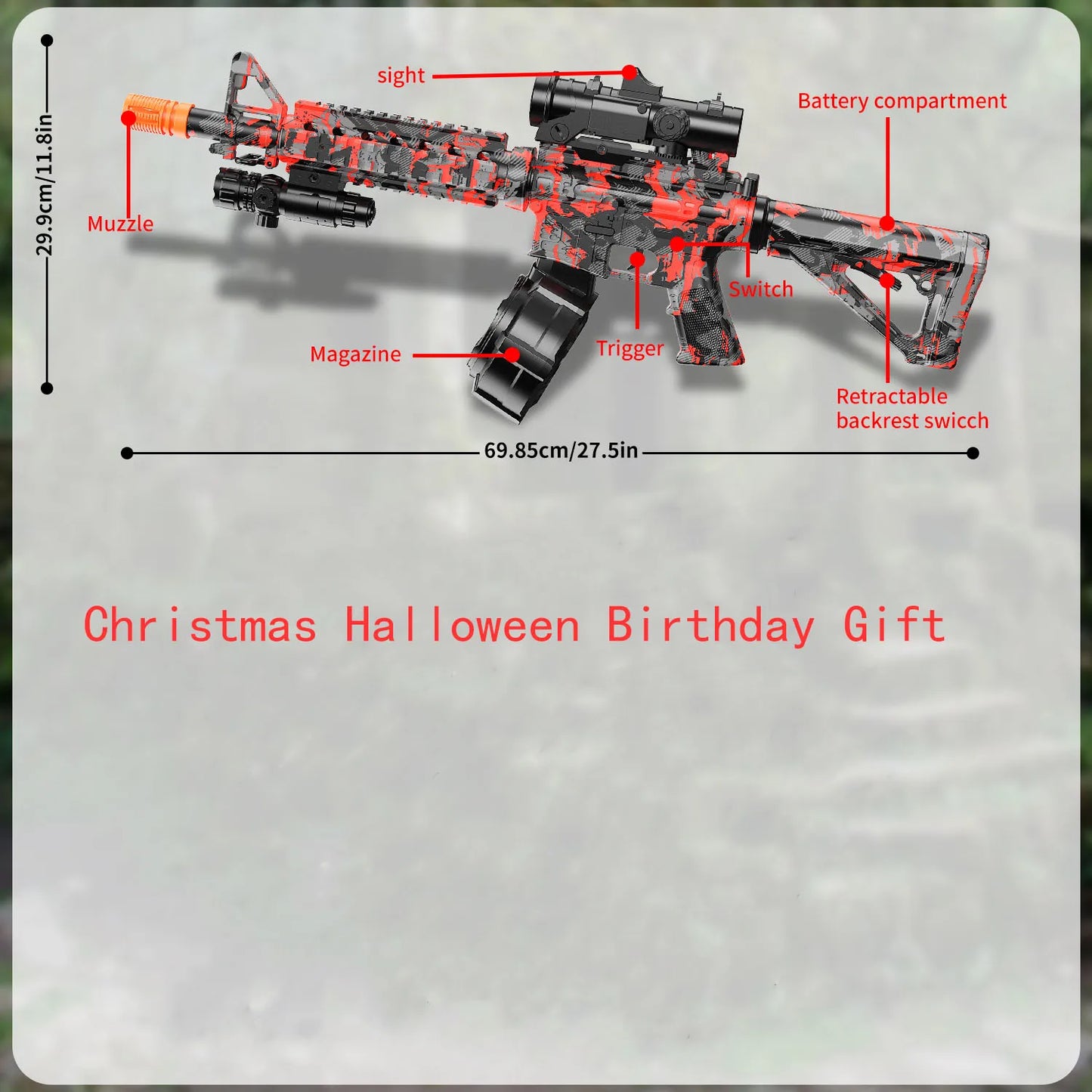 Blaster With Drum Automatic Dual Mode Toy Gun For Outdoors