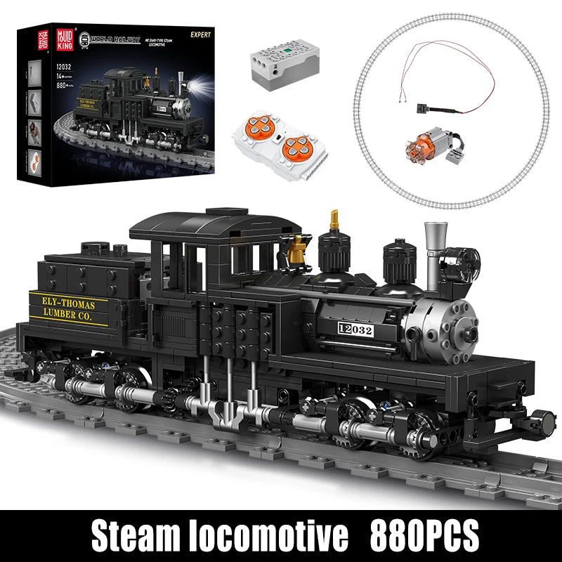 Mould King 12032 RC Shay Locomotive Building Block Set