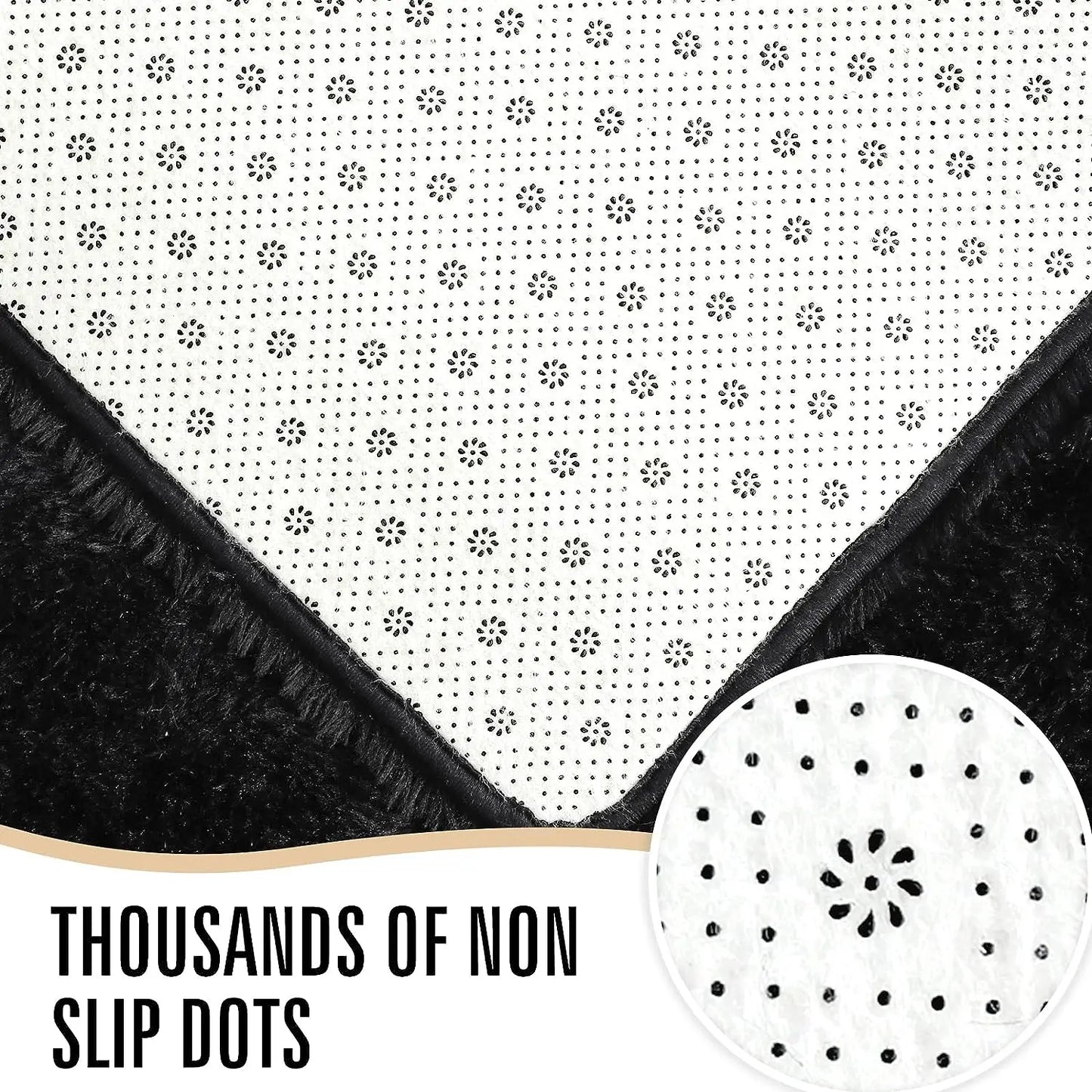 AUBUSSON Fluffy Polyester Rugs For Bedroom And Living Room Decor