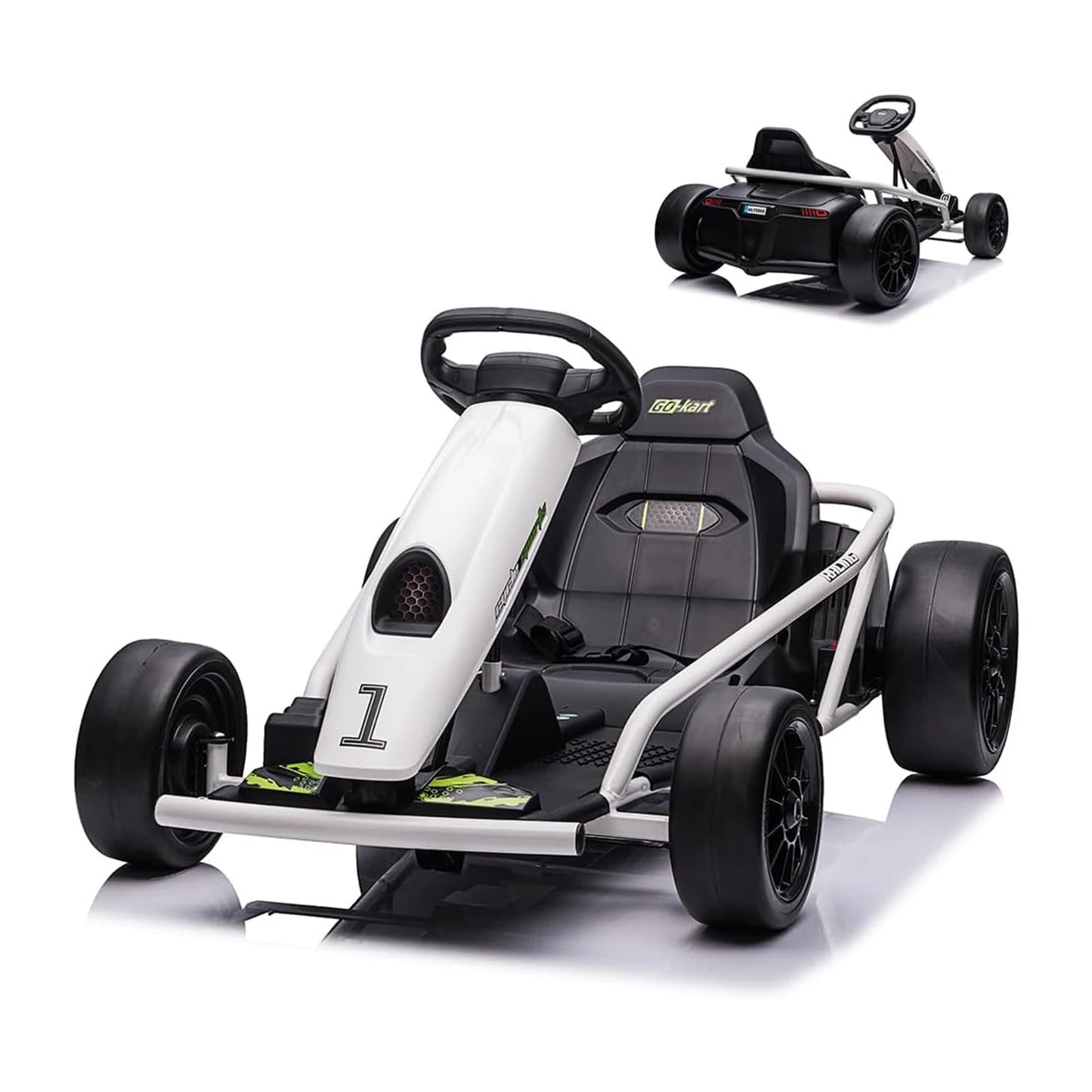 HiMISSE Ride On Go Kart Dual 300W Motors 24V Outdoor