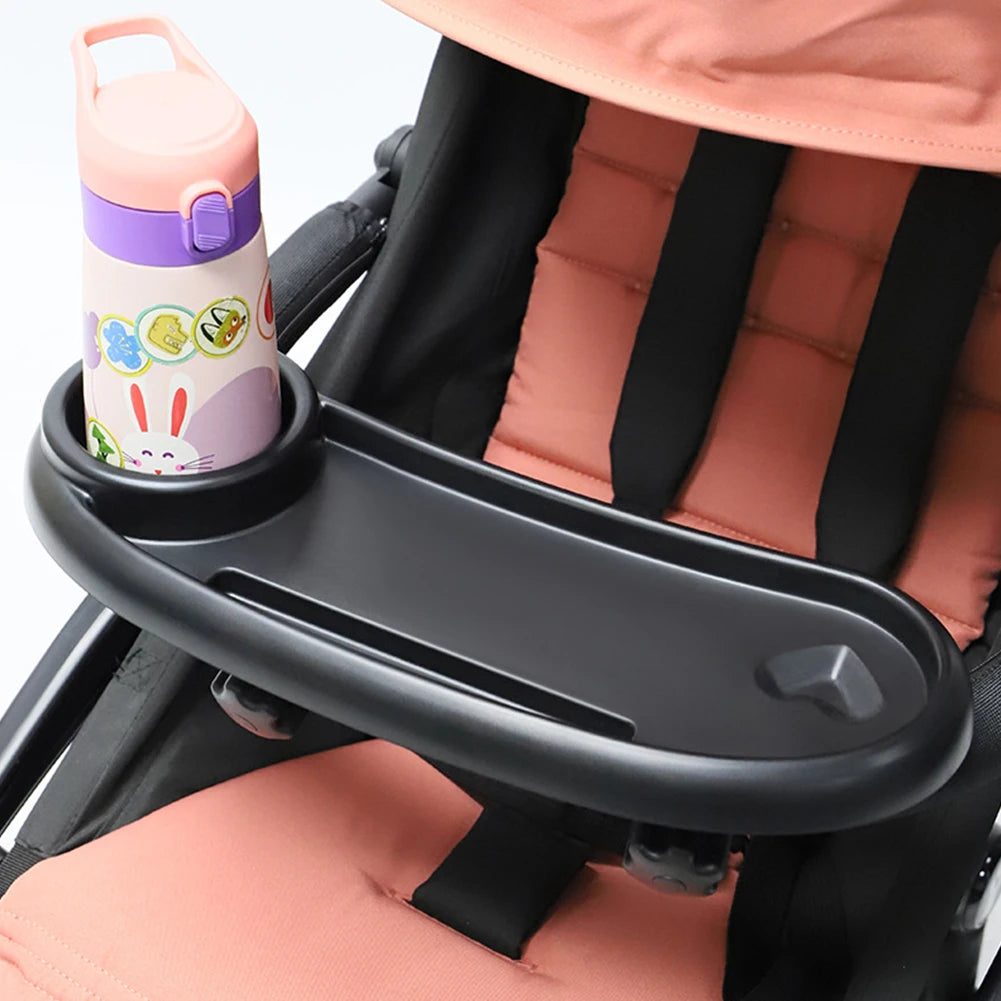 3 In 1 Infant Stroller Dinner Table Tray Removable Universal Stroller Tray Stroller Snack Catcher and Drink Holder