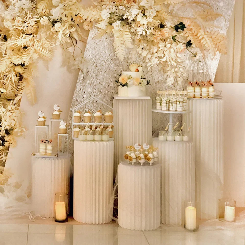 Cylindrical Paper Folding Festival Decoration For Weddings Eid