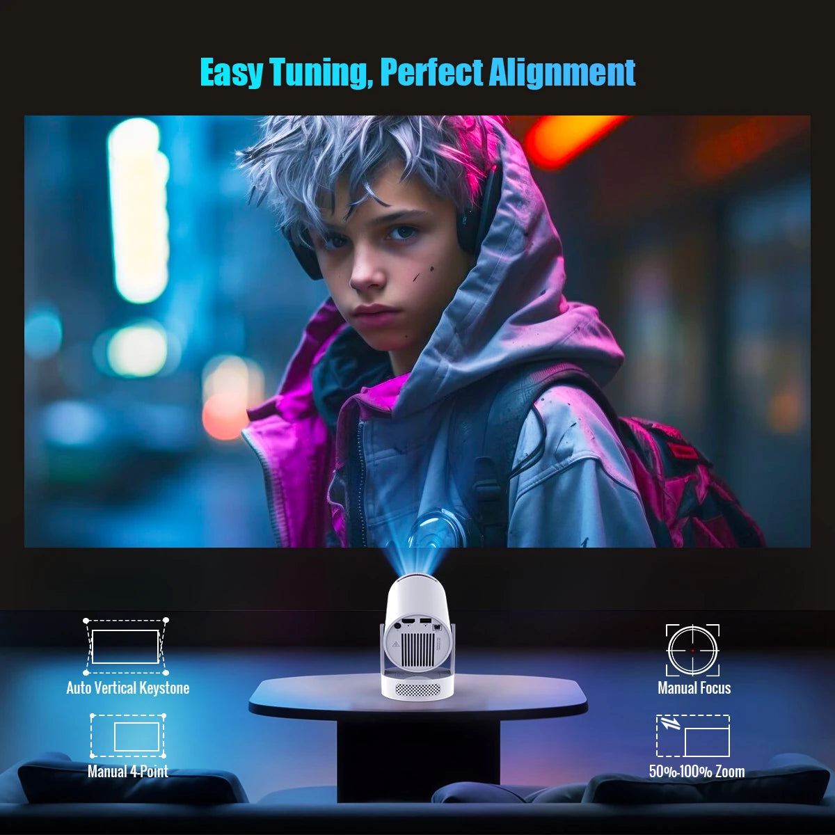 Magcubic HY300 Pro Projector 4K 720P WiFi Android Home Theater