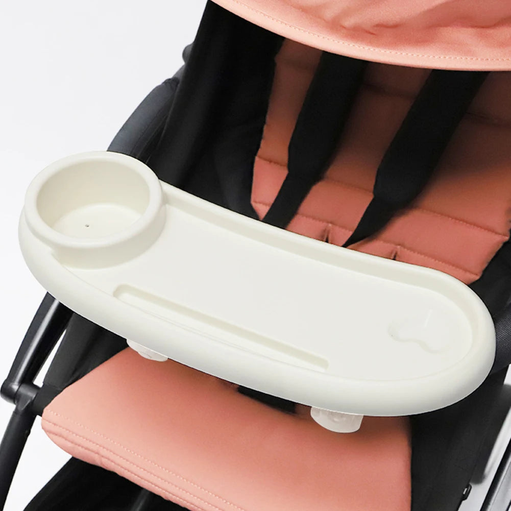 3 In 1 Infant Stroller Dinner Table Tray Removable Universal Stroller Tray Stroller Snack Catcher and Drink Holder