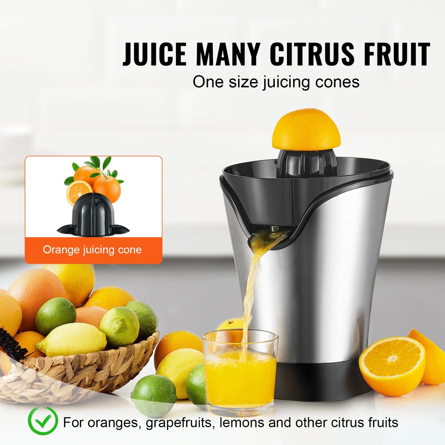 VEVOR Electric Citrus Juicer YC-301S Fresh Orange Juice