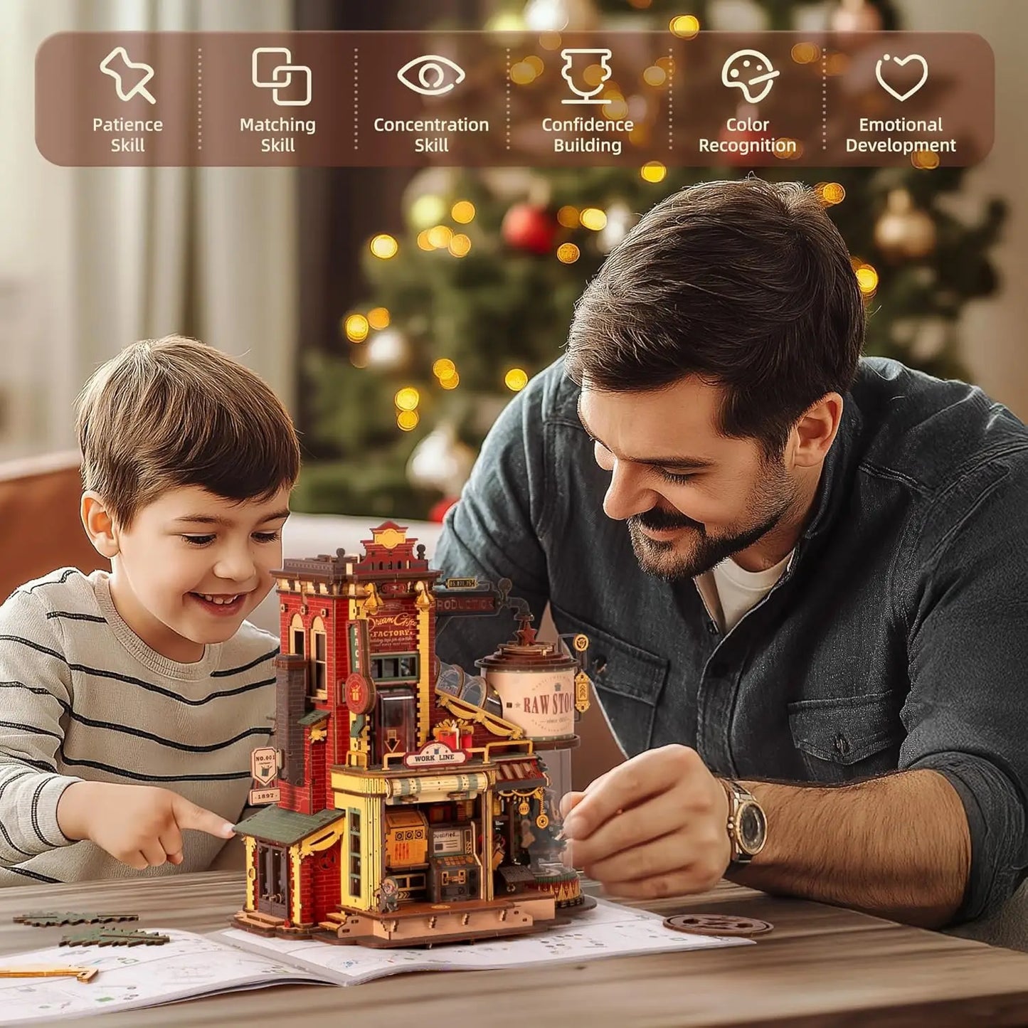 Robotime Christmas Dream Wooden Music Box Kit For All Ages