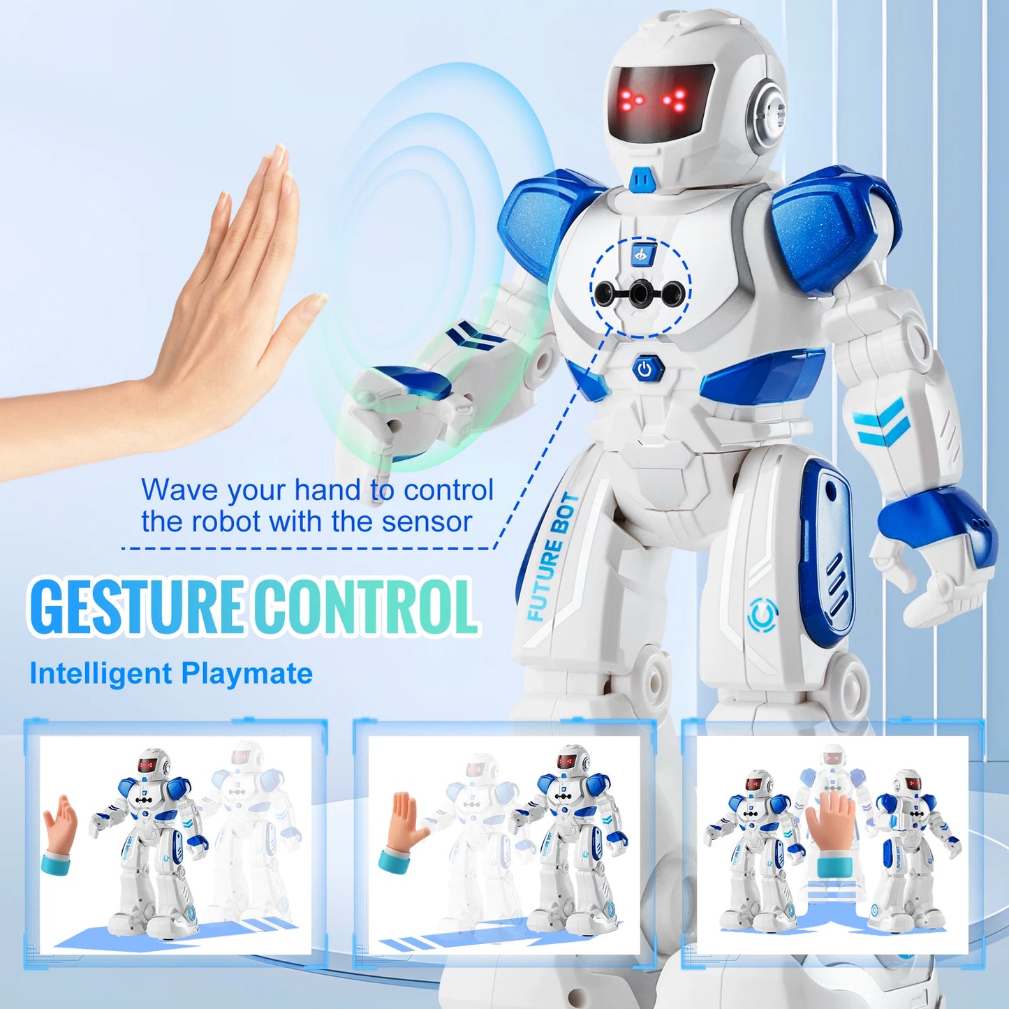 SucceBuy RC Robot Action Figure With Walking Dancing Gesture Sensor
