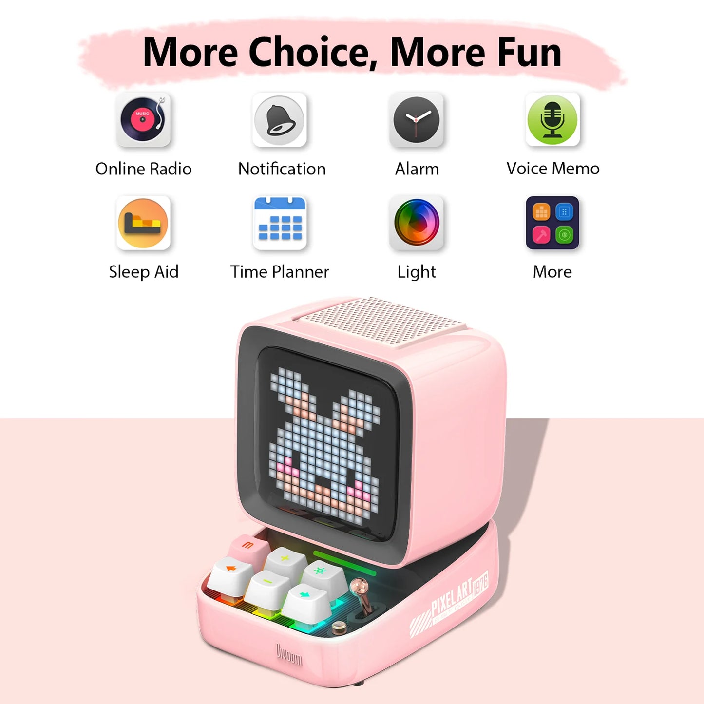 Divoom Ditoo Pro Portable Bluetooth Speaker Pixel Art Clock