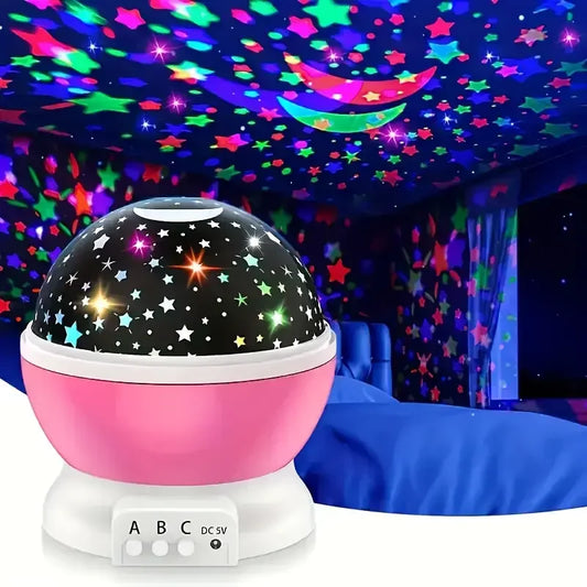 USB Powered Starry Night Light Projector Moon and Stars