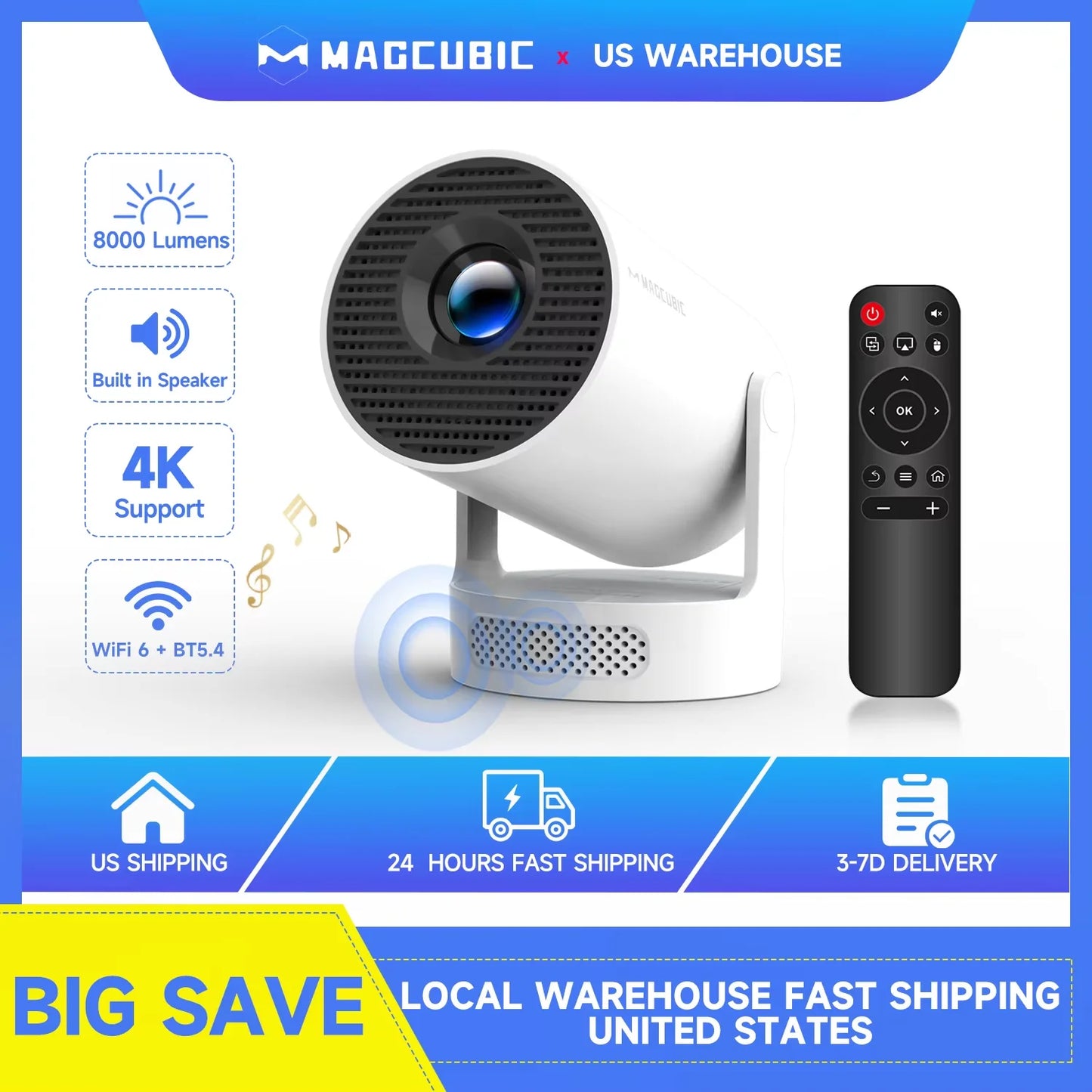 Magcubic HY300 Pro Projector 4K 720P WiFi Android Home Theater