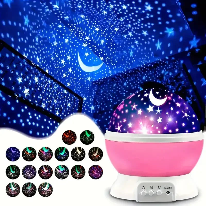 USB Powered Starry Night Light Projector Moon and Stars