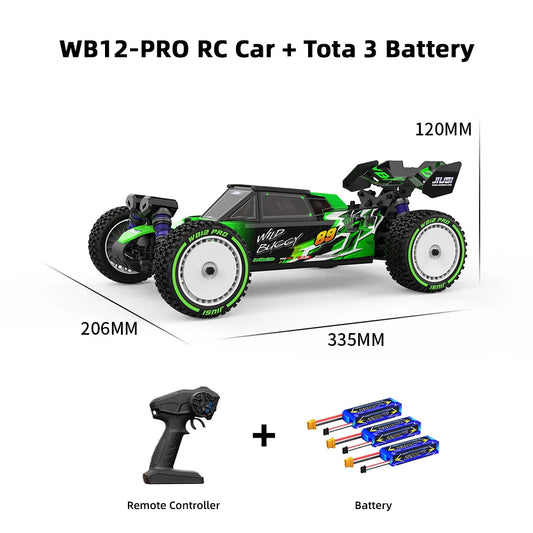 JIUSI WB12 PRO 1/12 Racing Car 80km/h Brushless 4WD RC Car High Speed 2.4G Remote Control Car Competitive Off-road RC Toys Gift